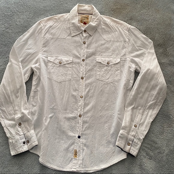 Jachs Men's White Snap Front Shirt - Picture 2 of 8